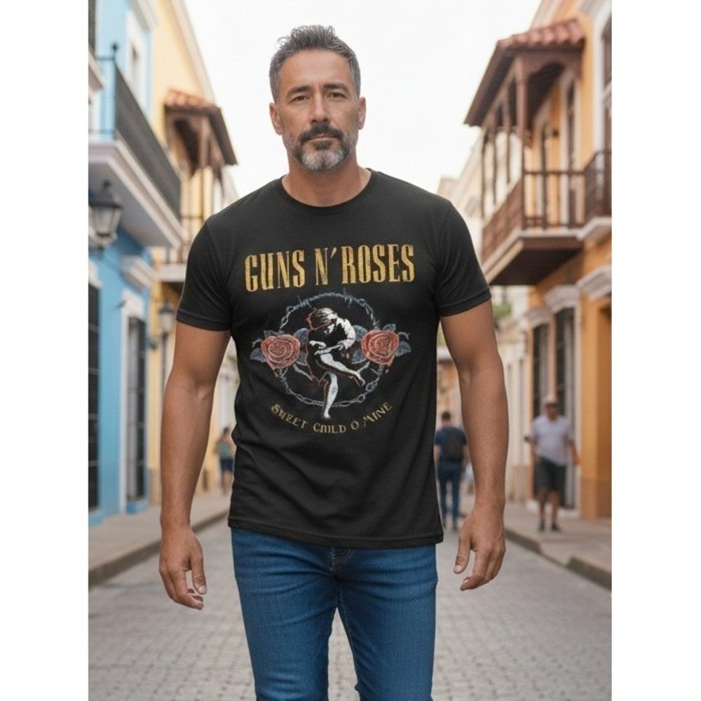 Guns N Roses Sweet Child O Mine Graphic T Shirt Black Size Large 2022-Laundered